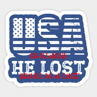 No really he lost you're in a cult Sticker